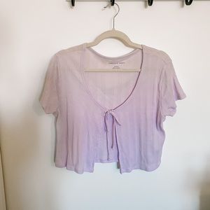 American Eagle Tie Front Crop Top